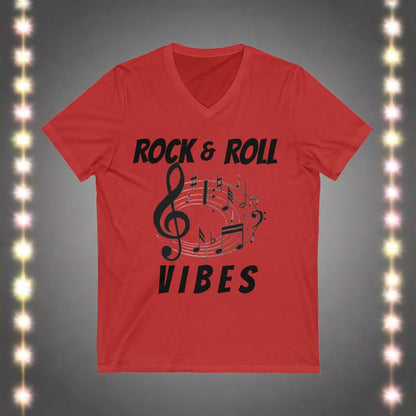 Rock 'n' Roll V-Neck Tee, Music Lover Short Sleeve T-Shirt, Punk Band Graphic Top, Alternative Festival Clothing, Retro Vintage Shirt