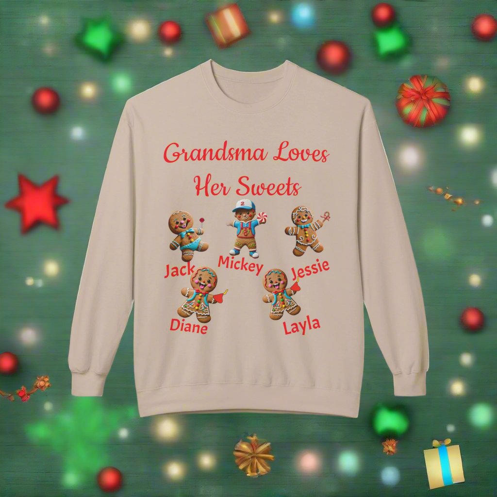 Personalized Gingerbread Family Names Sweatshirt