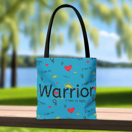 FIGHT CANCER Tote Bag, Chemo Bag,  Strength, Warrior, Teal