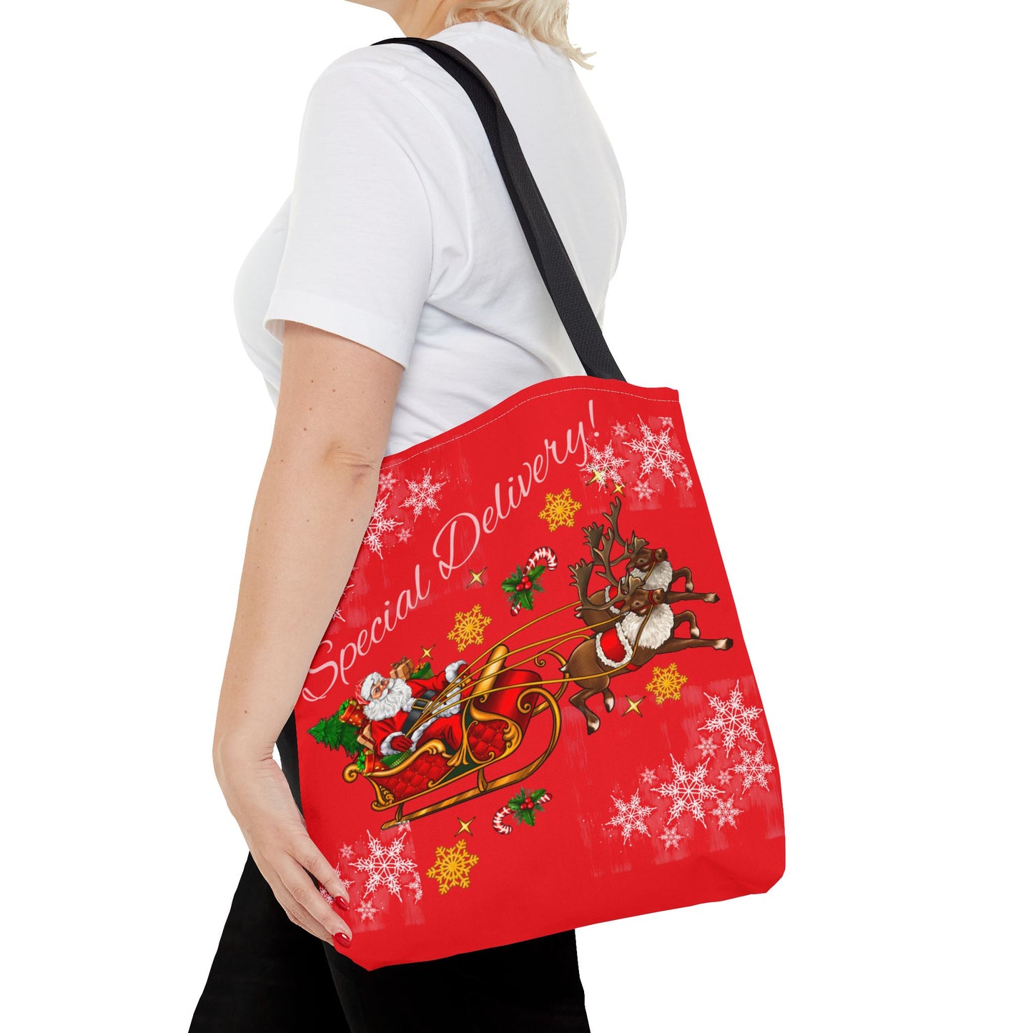 Beautiful festive Christmas Tote Bag Three Sizes Available