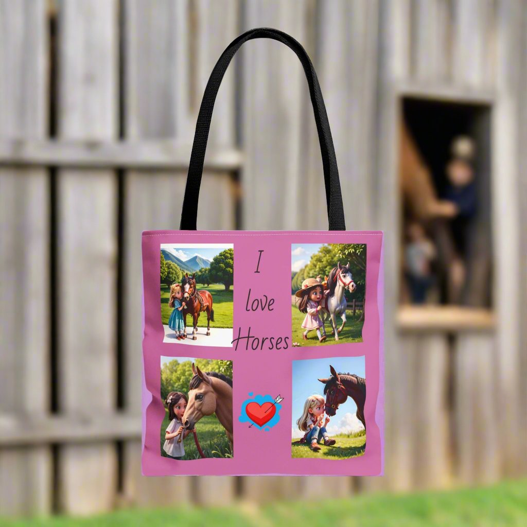 For that special little horse lover in your life. Designed by Moi, Little Horse Lovers tote bag she's sure to LOVE