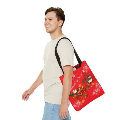 Beautiful festive Christmas Tote Bag Three Sizes Available