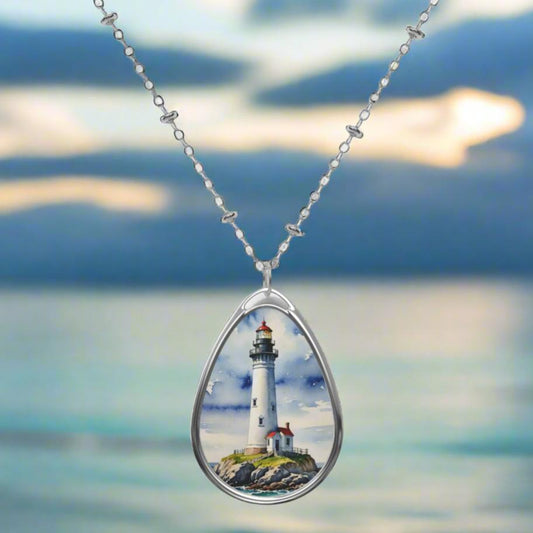 Pendant Necklace - Lighthouse absolutely beautiful let it help you guide your way pendant designed by myself  "MOI"