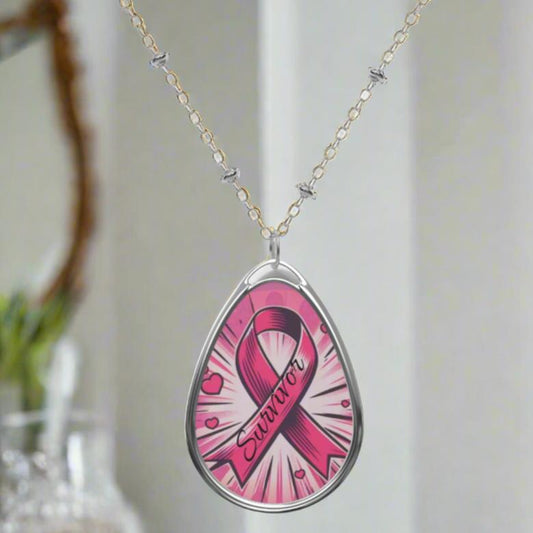 Necklace Pendant - Breast Cancer Survivor Gift