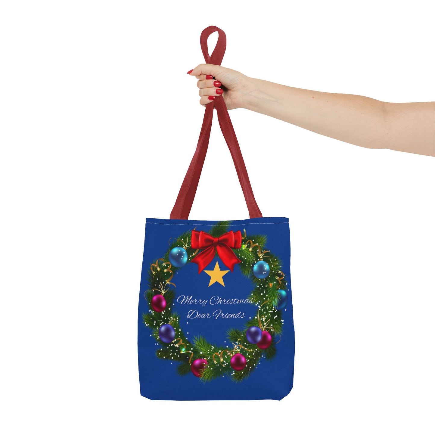 Beautiful festive Christmas Tote Bag Three Sizes Available buy 2 get a free ornament worth $12.98