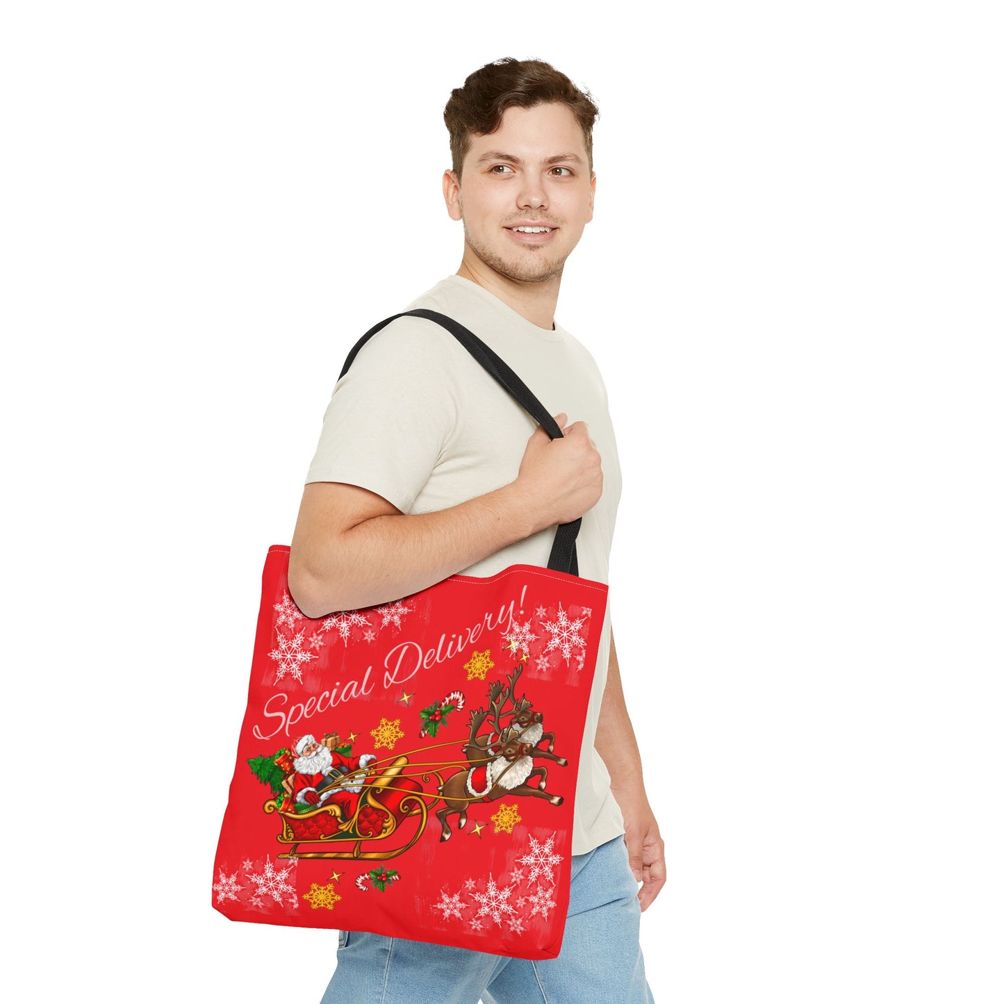 Beautiful festive Christmas Tote Bag Three Sizes Available