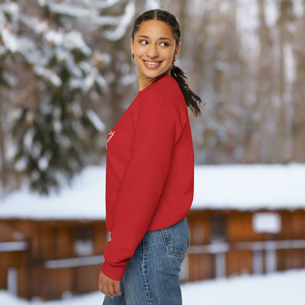 Country Christmas Sweatshirt, Festive Spirit Holiday Sweater, Boots & Wreath Design, Christmas Green, Unisex Jumper