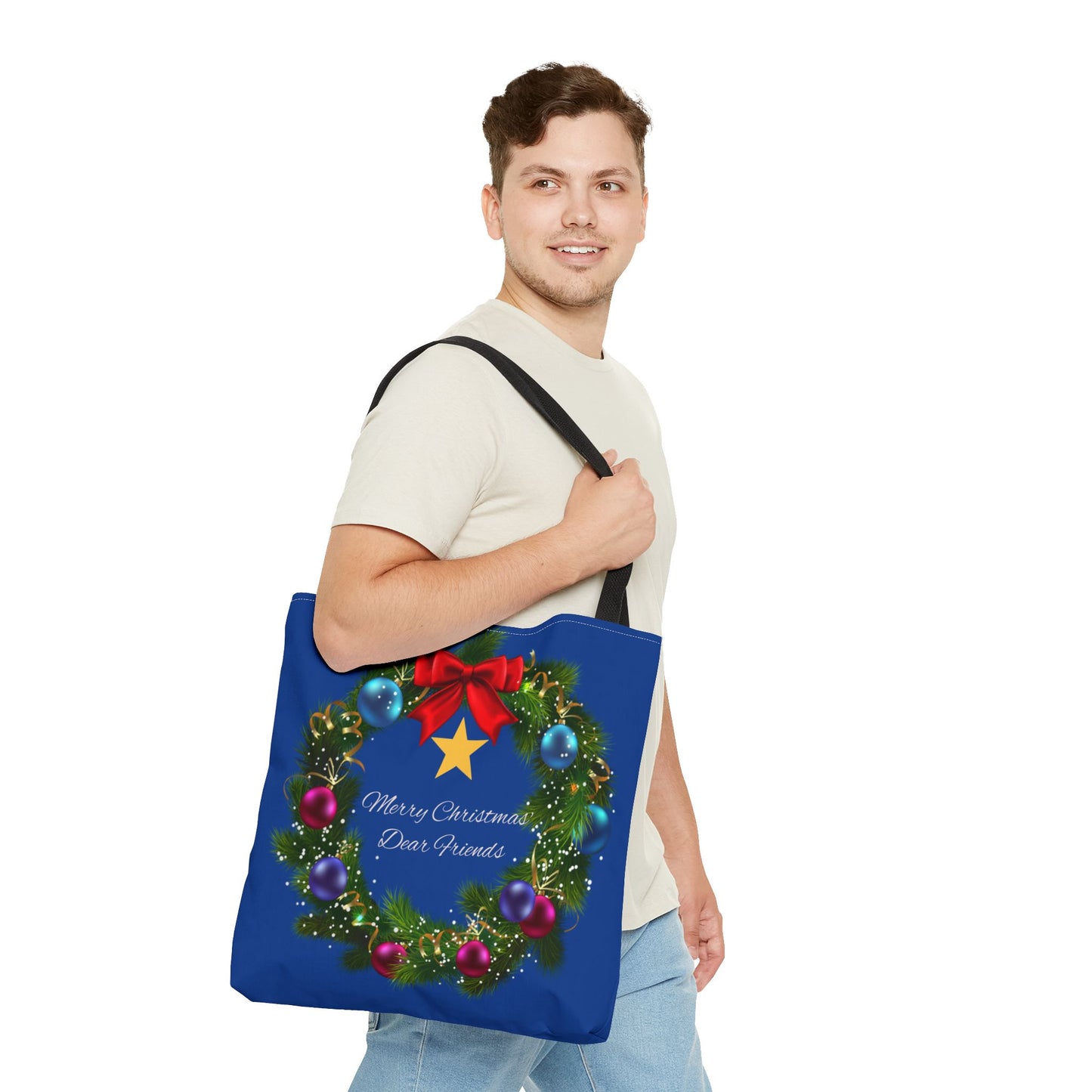 Beautiful festive Christmas Tote Bag Three Sizes Available buy 2 get a free ornament worth $12.98