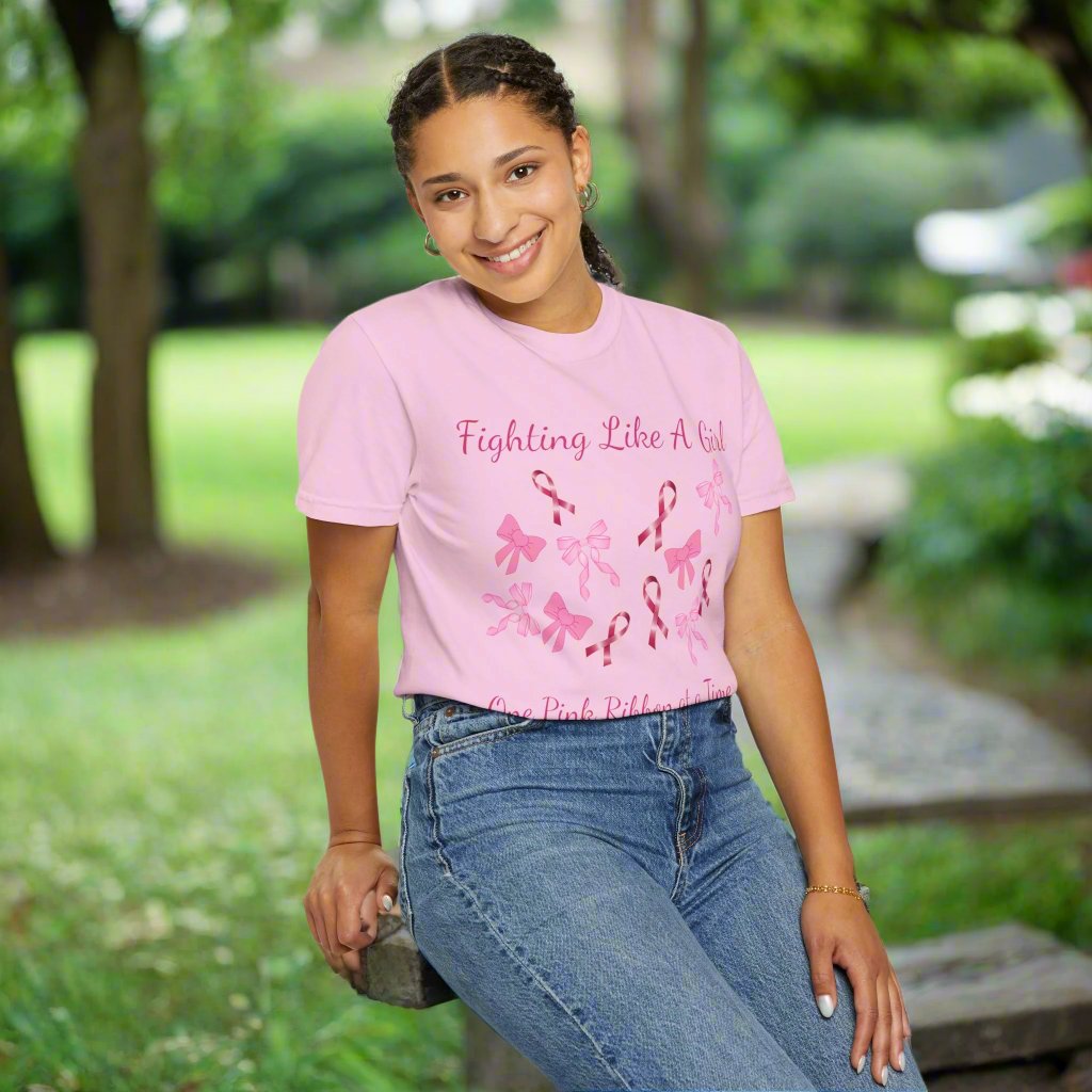 Pink Breast Cancer Awareness Garment-Dyed T-Shirt