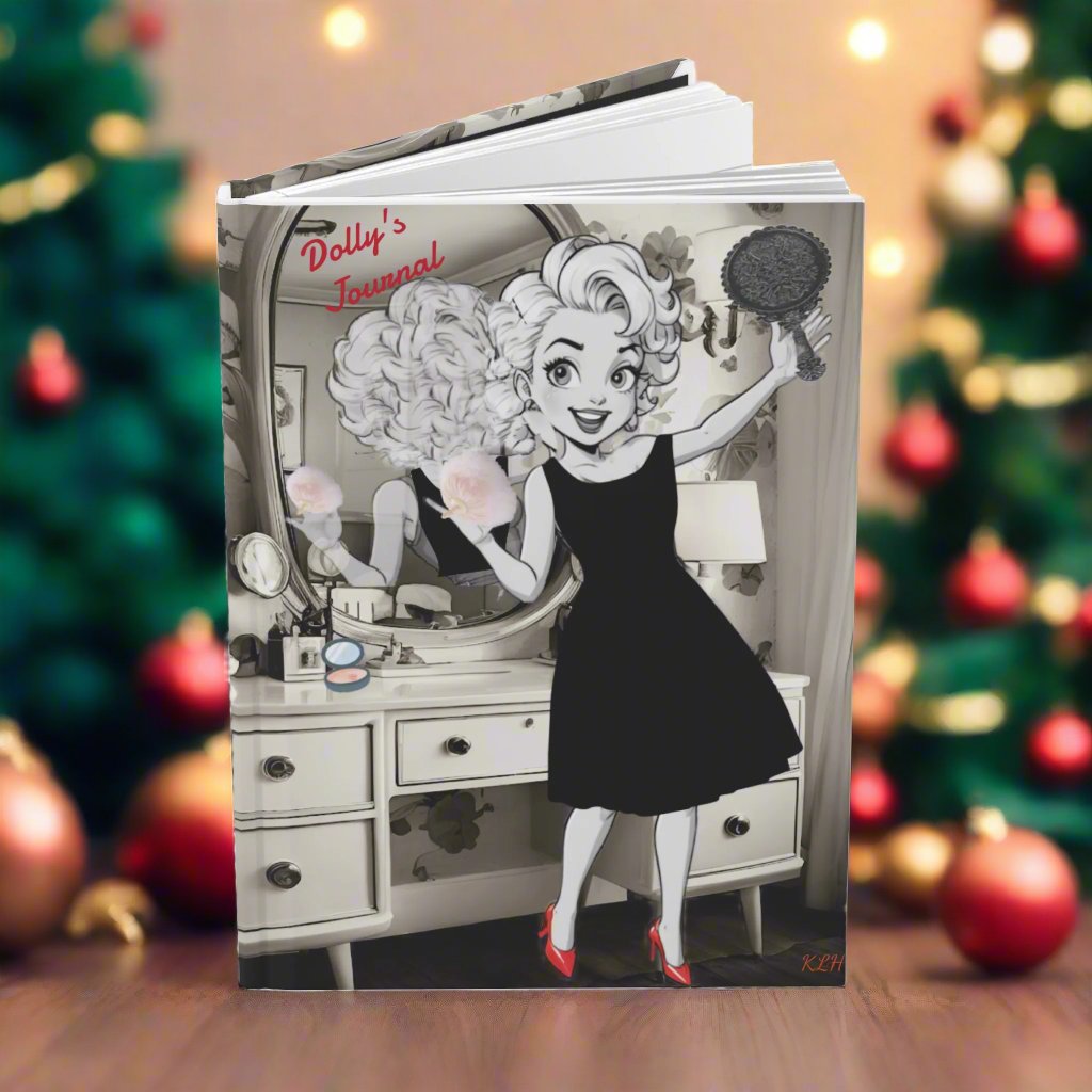 Retro Girl Hardcover Journal