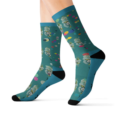 Chemo Socks Cute Original Design Ovarian Cancer Socks