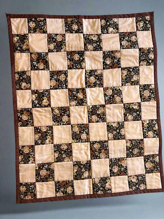 Here comes Fall Handmade Beautiful lap or baby quilt 29x36"